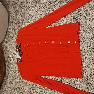 J Crew Red Cardigan